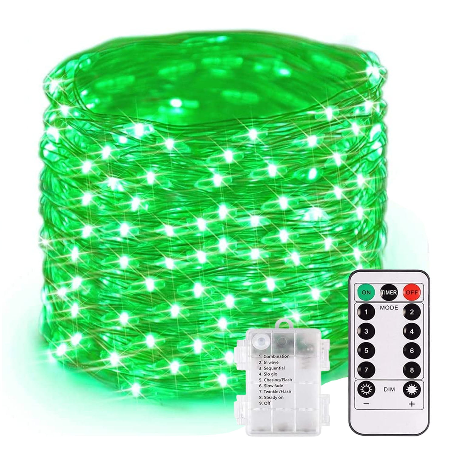 Morttic Christmas Fairy Lights Battery Operated,16ft 50LED String ...