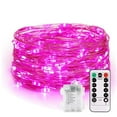 thumbnail image 1 of Morttic Christmas Fairy Lights Battery Operated,16ft 50LED String Lights Remote Control Timer Twinkle String Lights 8 Modes Fairy Lights for Garden Party Indoor Decor, Pink, 1 of 14
