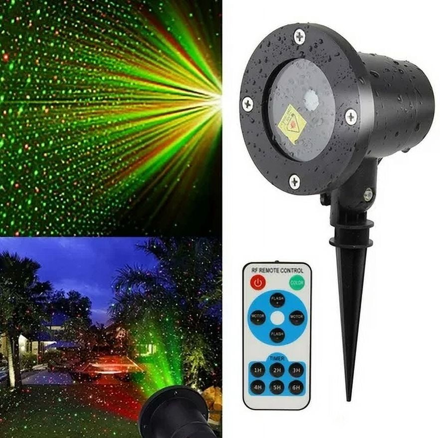 Morttic Christmas Green Red LED Laser Projector Light Remote Outdoor