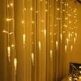 thumbnail image 1 of Morttic Christmas Icicle Lights, 11.48ft 96 LED Extendable Hanging Window Curtain Fairy Lights ,Waterproof Indoor Outdoor 8 Modes Decorative Light for Christmas Garden Patio Party, 1 of 8