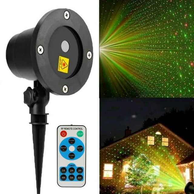 Morttic Christmas LED Laser Projector R&G Star Moving Light Indoor
