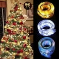 thumbnail image 1 of Morttic Christmas Ribbon Lights,16.4ft 50 LED Mini Lights Copper Wire Fairy String Lights for Xmas New Year Party Weddings DIY Christmas Tree Bows Decorations (Gold Ribbon+White Light), 1 of 9