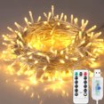 thumbnail image 1 of Morttic Extendable Christmas String Light USB Powered,32.8ft 80LED Twinkle Fairy Mini String Lights with 8 Modes Remote for Wedding, Bedroom, Indoor Outdoor Decoration, 1 of 8
