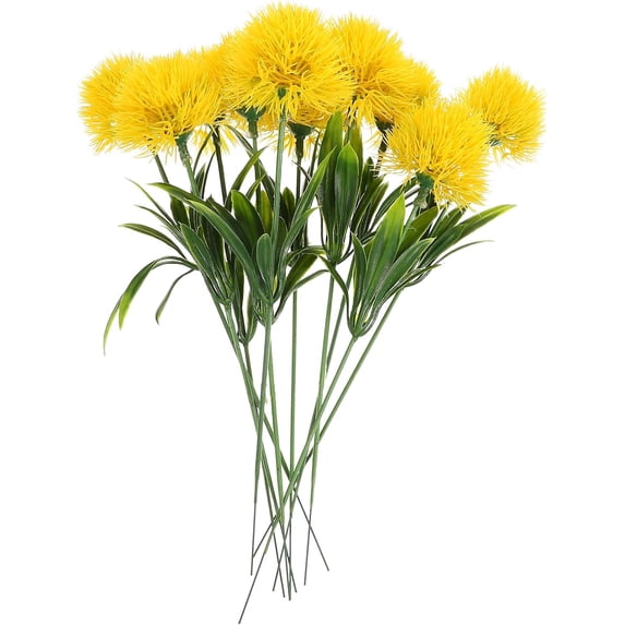 Morttic Fake Dandelion Flowers 10pcs Artificial Dandelion White Plastic Vintage Flower Decoration Realistic Dandelion Decoration