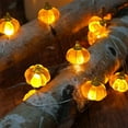 thumbnail image 1 of Morttic Halloween Lights 3D 10ft 30 LEDs Pumpkin String Lights Battery Powered Orange Lights for Halloween Party Indoor Fall Outdoor Harvest Thanksgiving Decorations, 1 of 7