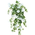 thumbnail image 1 of Morttic Hanging Artificial Silk Morning Glory Imitation Flower Vine Wedding Darden Decor (White), 1 of 4