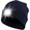 thumbnail image 1 of Morttic LED Beanie Hat with Light, Rechargeable Headlamp Cap, Unisex Winter Warm Knitted Hats, Headlight Flashlight for Running Hiking Camping,Tech Gifts for Men Women (Navy Blue), 1 of 10
