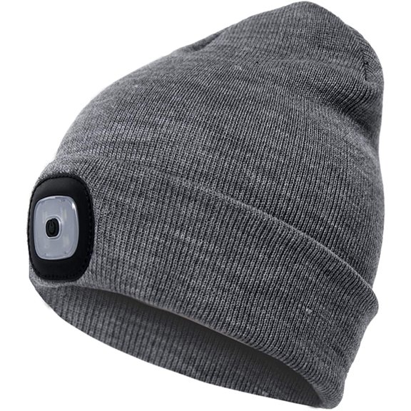 Morttic LED Beanie Hat with Light,USB Rechargeable Light Up Hat with Adjustable Brightness,Ultra Soft Material