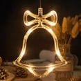 thumbnail image 1 of Morttic LED Christmas Lights Hanging Window Light with Suction Cup Battery Operated Window Hanging Decor for Indoor Lighting Xmas Party Decoration (Bell), 1 of 8