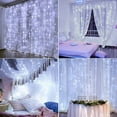 thumbnail image 1 of Morttic LED Curtain String Lights, 8 Modes USB Fairy String Light with Remote Control, Christmas, Backdrop for Indoor Outdoor Bedroom Window Wedding Party Decoration (10ft x 10ft,Cool White), 1 of 8