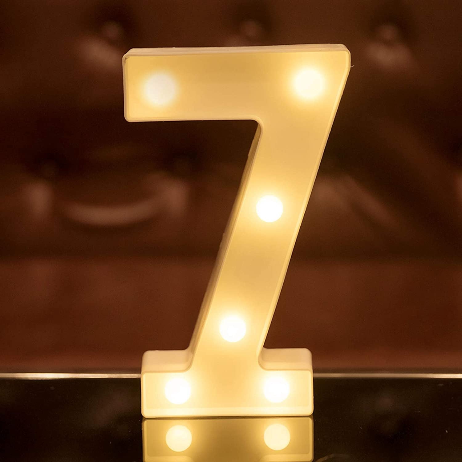 Morttic LED Number Lights Alphabet Light Up Sign for Night Light Home ...