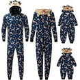 thumbnail image 1 of Morttic Matching Family Christmas Pajamas Onesies 2023 Reindeer Hooded Holiday Nightwear Xmas Pjs Sets Household Sleepwear, 1 of 6