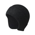 thumbnail image 1 of Morttic Men Women Peaked Knit Winter Warm Fleece Lined Cap Hat Beanie Ear Flaps for Work Outdoor Sports Cycling Hiking Running (Charcoal Grey), 1 of 8