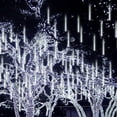 thumbnail image 1 of Morttic Meteor Shower Lights Outdoor, 11.8 Inches 8 Tubes 192 LED Snowfall Lights, Waterproof Meteor Christmas Lights, Hanging Falling Rain Lights for Tree Bushes Holiday Party Xmas Decoration, 1 of 6