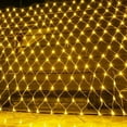 thumbnail image 1 of Morttic Net Mesh Fairy String Decorative Lights, 200LEDs Outdoor Waterproof Net Lights with 8 Lighting Modes for Christmas Wedding Party Holiday Decor (9.8ft x 6.5ft, Warm White), 1 of 10