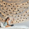 thumbnail image 1 of Morttic Photo Clip String Light - 33Ft 100LED Fairy Lights with Clips for Pictures, Photo Lights with 50 Clear Clips for Dorm Bedroom Wall/Wedding Decor, 1 of 7
