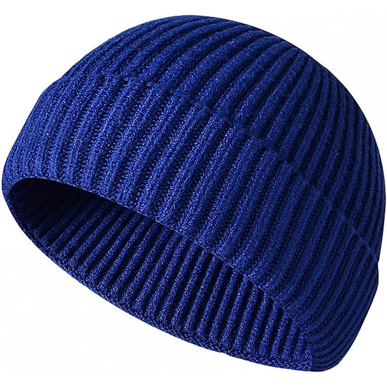 Morttic Trawler Beanie Hats Knit Cuff Beanie Roll-Up Edge Skull