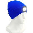 thumbnail image 1 of Morttic Unisex Beanie Hat with Light, USB Rechargeable Hands Free LED Headlamp Hat, Knitted Night Light Beanie Cap Flashlight Hat, Gifts for Men Dad Father Husband (Blue), 1 of 12