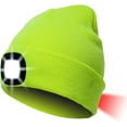 thumbnail image 1 of Morttic Unisex Beanie Hat with Light, USB Rechargeable Winter Knit Lighted Headlight Headlamp Cap Flashlight Hat with 3 Brightness Levels Lighting and Flashing Alarm,Gifts for Men Women (Fluorescent), 1 of 16