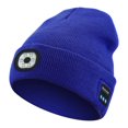 thumbnail image 1 of Morttic Unisex Bluetooth Beanie Hat with Headlight Upgraded 6 LED Musical Winter Knitted Cap with Headphone & Mic Gifts for Men Women Outdoor Sports (Royal Blue), 1 of 7