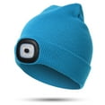 thumbnail image 1 of Morttic Unisex LED Beanie Hat with Light,Gifts for Kids Boys and Girls ,Winter Ultra Soft Knitted Warm Lighted Hat Rechargeable 4 LED High Brightness Headlamp Cap (Light Blue), 1 of 7