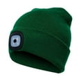 thumbnail image 1 of Morttic Unisex LED Beanie Hat with Light, USB Rechargeable Hands Free 4 LED Headlamp Cap, Warm Winter Knitted Hat with LED Flashlight for Hiking, Biking, Camping (Dark Green), 1 of 9