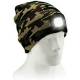 thumbnail image 1 of Morttic Unisex LED Lighted Beanie Cap, Hands Free 4 LED Headlamp Cap, Warm Winter Knitted Hat with LED Flashlight for Hiking, Biking, Camping (Camouflage Green,For Adults), 1 of 8