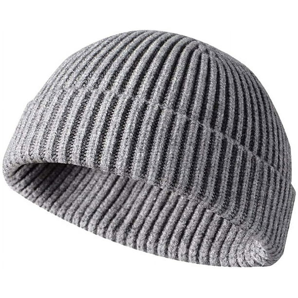 Morttic Unisex Winter Trawler Beanie Hat Short Retro Ribbed