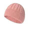 thumbnail image 1 of Morttic Winter Hat Warm Knitted Thick Cable Beanie Unisex Cuffed Wool Skull Cap for Men Women Gifts (Pink), 1 of 5