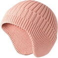 thumbnail image 1 of Morttic Women Men Beanie Hat Winter Warm Knitted Hat with Earflap Woolen Ski Skull Cap for Sport Outdoor, Pink, 1 of 7