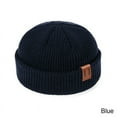thumbnail image 1 of Morttic Women Men Mini Fisherman Beanie Hat Winter Warm Knitted Ribbed Docker Skull Cap, 1 of 6