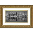 thumbnail image 1 of Mortula 32x19 Gold Ornate Wood Framed with Double Matting Museum Art Print Titled - Downtown Lights, 1 of 4