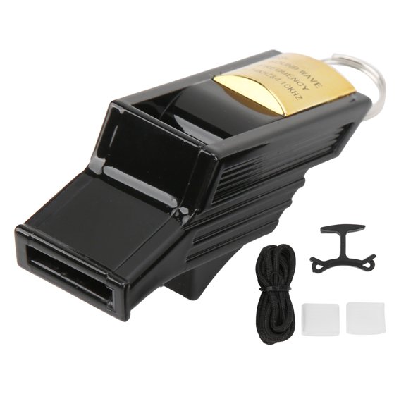 Mortun Whistle Non  Core High Frequency Referee Whistle Adjustable Nylon Hanger Contest WhistleBlack Golden