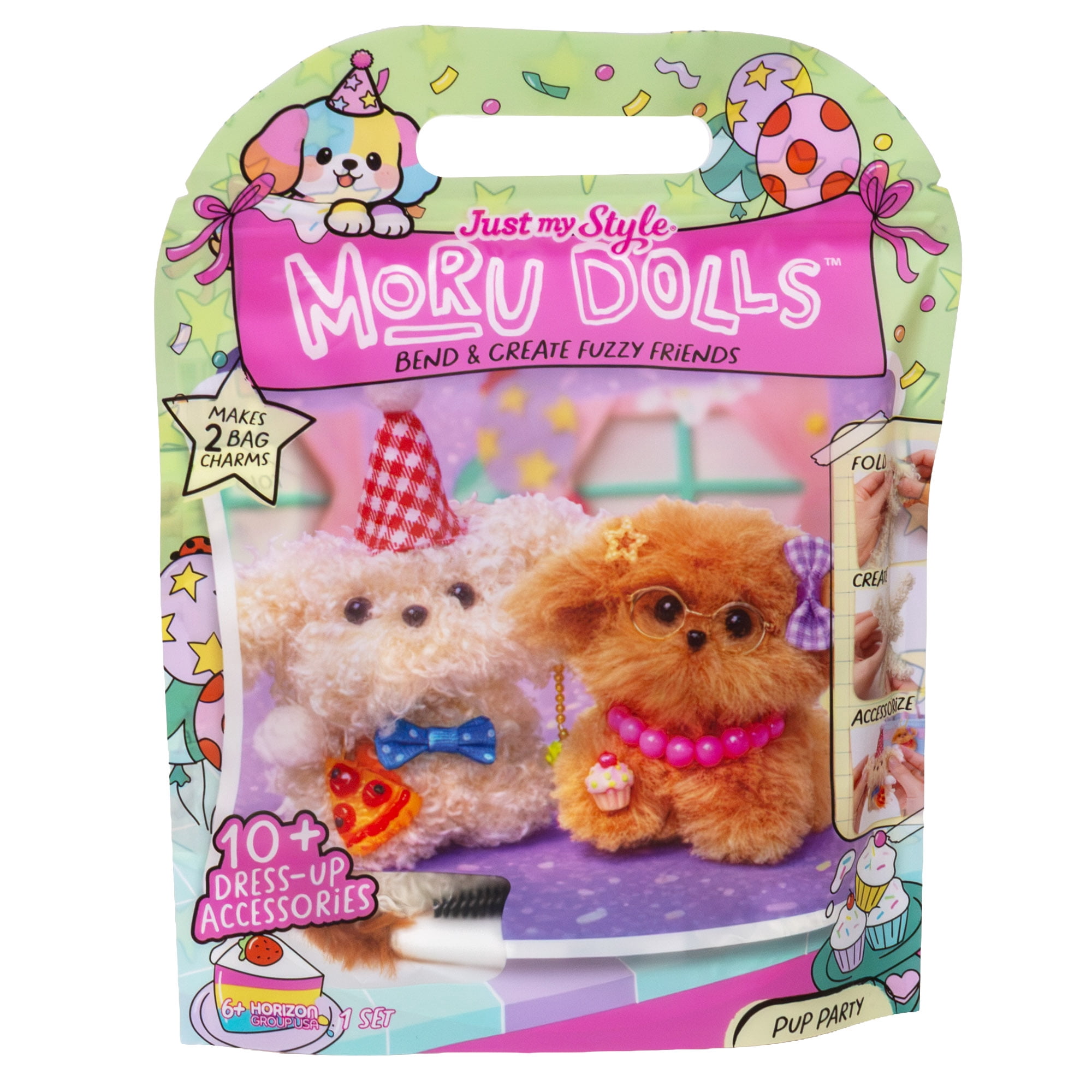 Just My Style Moru Dolls Puppies Kit - Create Two Fuzzy Adorable Characters