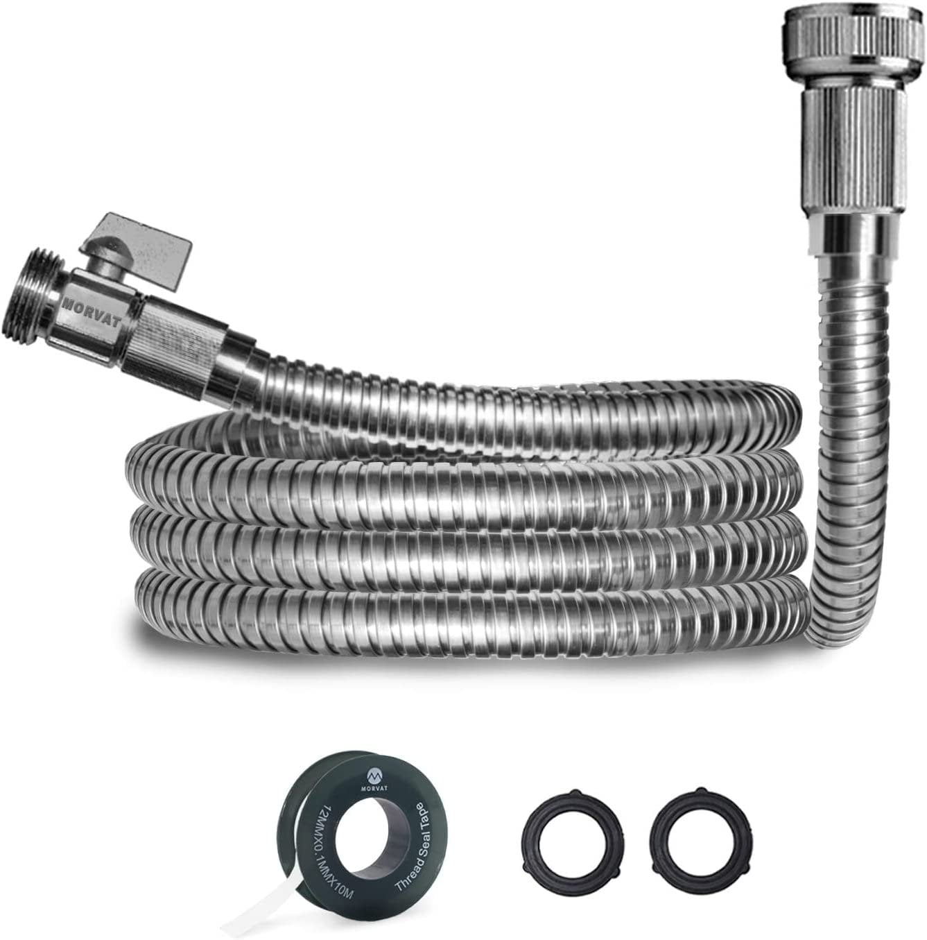 morvat-1-2-x-3-foot-premium-stainless-steel-garden-hose-with-on-off
