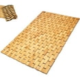 thumbnail image 1 of Morvat Bamboo Adjustable Water Resistant Shower Mat, 1 of 7