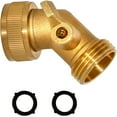 Morvat Brass 45 Degree Hose Elbow with on/off Shutoff Valve - Walmart.com