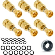 Morvat Brass Quick Connect Garden Hose Fittings for Accessories, 6 Pack