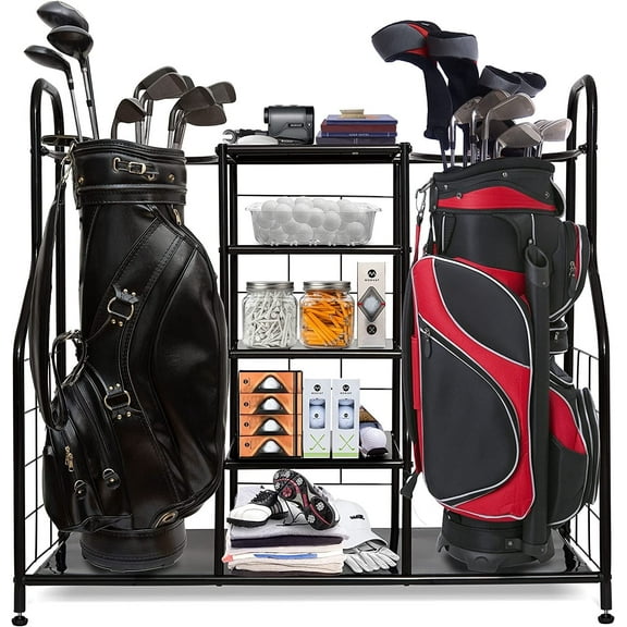 Morvat Double Extra Large Metal Golf Organizer Stand