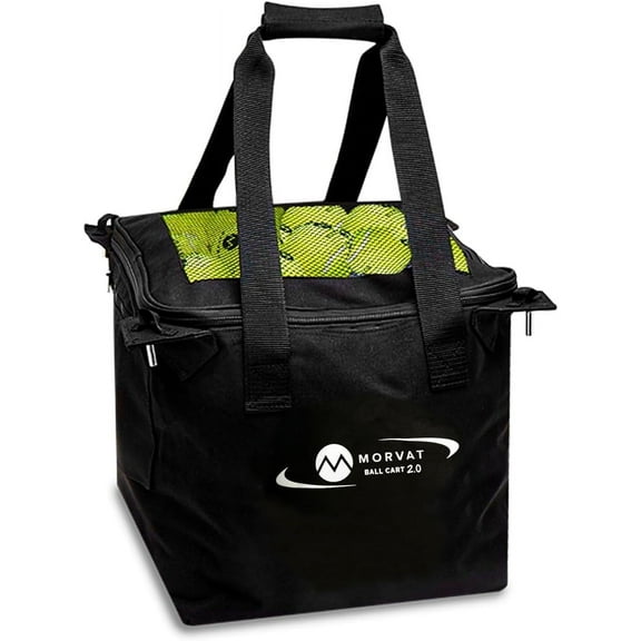 Morvat Heavy-Duty Black 165 Tennis Ball Bag for Court with Zipper Pocket