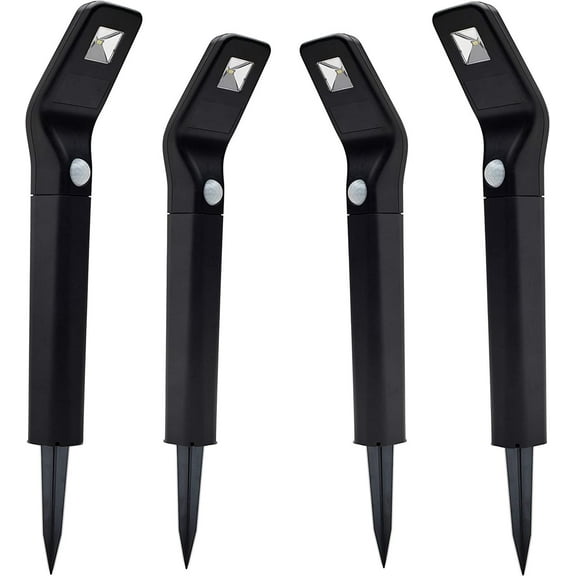 Morvat LED Motion Sensor Outdoor Landscape Ground Pathway Solar Lights, 4 Pack