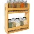 thumbnail image 1 of Morvat Premium Bamboo Wooden Spice Jar Organizer Rack, 1 of 8