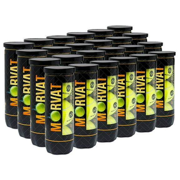 Morvat Professional Heavy Duty & High Pressured Tennis Balls, 72 Pack