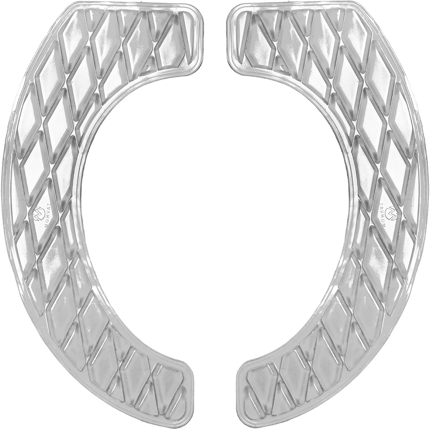 Morvat Washable Adhesive Gel Toilet Seat Cover, Round, Clear