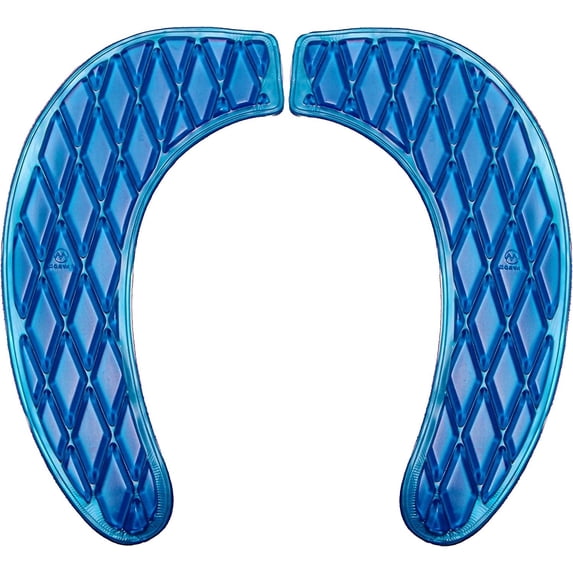 Morvat Washable Adhesive Gel Toilet Seat Cover, Universal, Blue