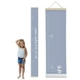 thumbnail image 1 of Morxy Canvas Growth Chart for Kids - Unisex Kids Room Wall Decor - Gray Wall Tape with Height Chart for Kids- Blue, 1 of 4