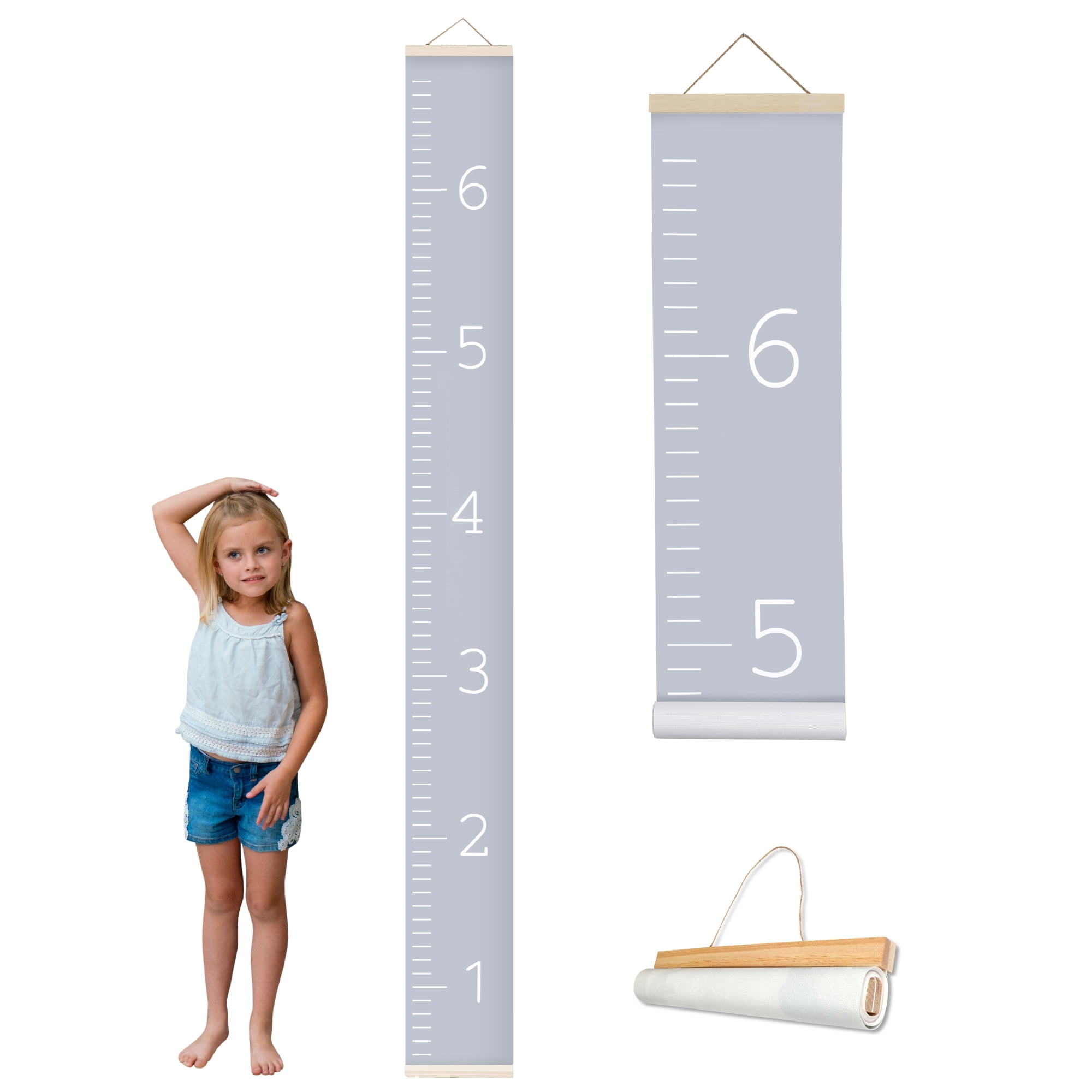 NUOLUX Hanging Height Measurement Ruler Height Growth Chart Room Wall  Decoration for Kids(Pink)