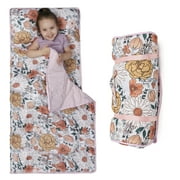 Morxy Toddler Nap Mat with Pillow & Blanket - Extra Large Portable Roll Up Nap Mats with Name Tag - Thick Kids Sleep Mat for Daycare, Preschool, Travel and Camping - For Age 3 and up