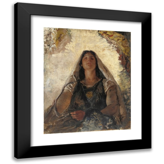 Mosè Bianchi 12x14 Black Modern Framed Museum Art Print Titled - History