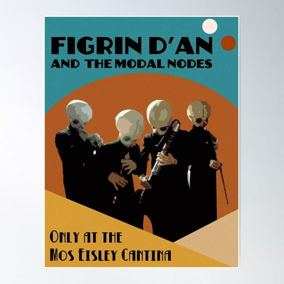 Mos Eisley Cantina Band Poster Wall Art, Modern Wall Decor For Living Room Bedroom, 8x12 UNFRAMED